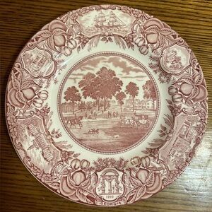 Vintage University Of Georgia Wedgwood Transferware Plate